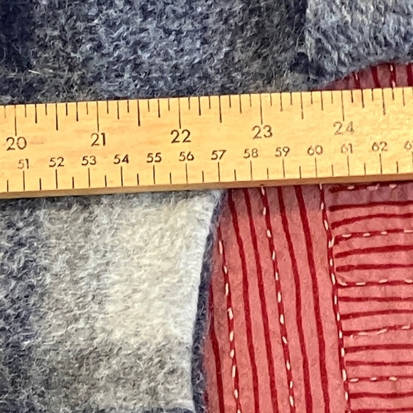 Wool Women’s small plaid checkered shirt Eclipse blue / gray - Picture 5 of 12